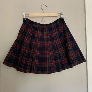 Schoolgirl plaid skirt